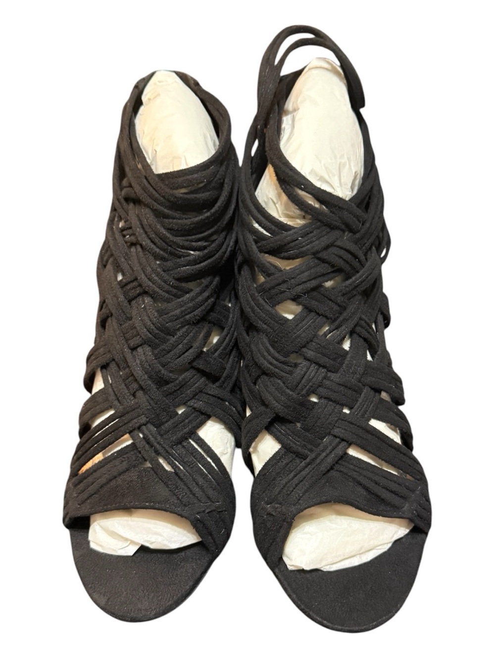 Not Rated Black Strappy Block Heel Sandals Women’s Size 10 NWOB